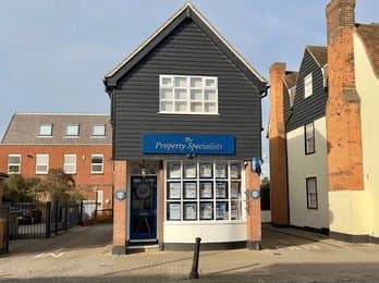 An independent estate agency shopfront on a British high street